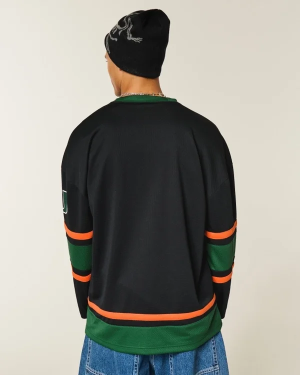 Hockey-Trikot mit Grafik der University of Miami Hurricanes Hockey-Trikot mit Grafik der University of Miami Hurricanes