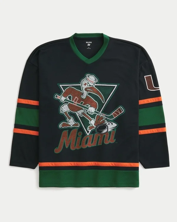 Hockey-Trikot mit Grafik der University of Miami Hurricanes Hockey-Trikot mit Grafik der University of Miami Hurricanes