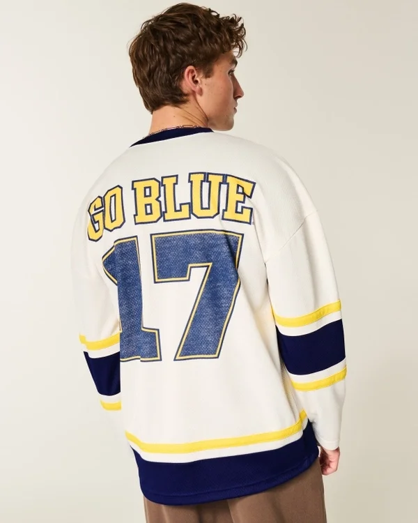 Hockey-Trikot mit Grafik der University of Michigan Wolverines Hockey-Trikot mit Grafik der University of Michigan Wolverines