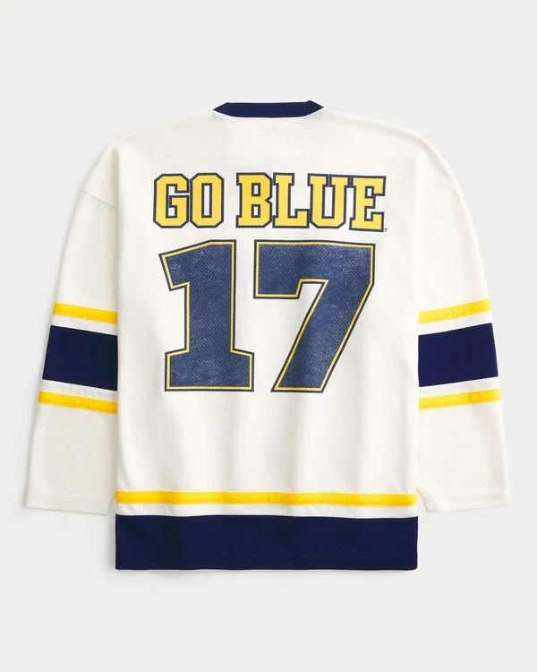 Hockey-Trikot mit Grafik der University of Michigan Wolverines Hockey-Trikot mit Grafik der University of Michigan Wolverines