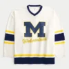 Hockey-Trikot mit Grafik der University of Michigan Wolverines Hockey-Trikot mit Grafik der University of Michigan Wolverines