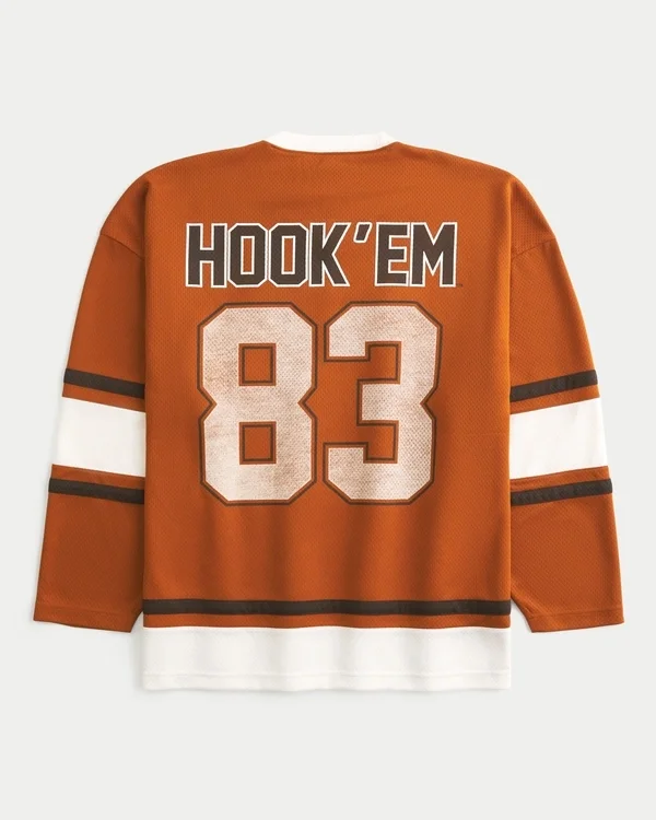 Hockey-Trikot mit Grafik der University of Texas at Austin Longhorns Hockey-Trikot mit Grafik der University of Texas at Austin Longhorns