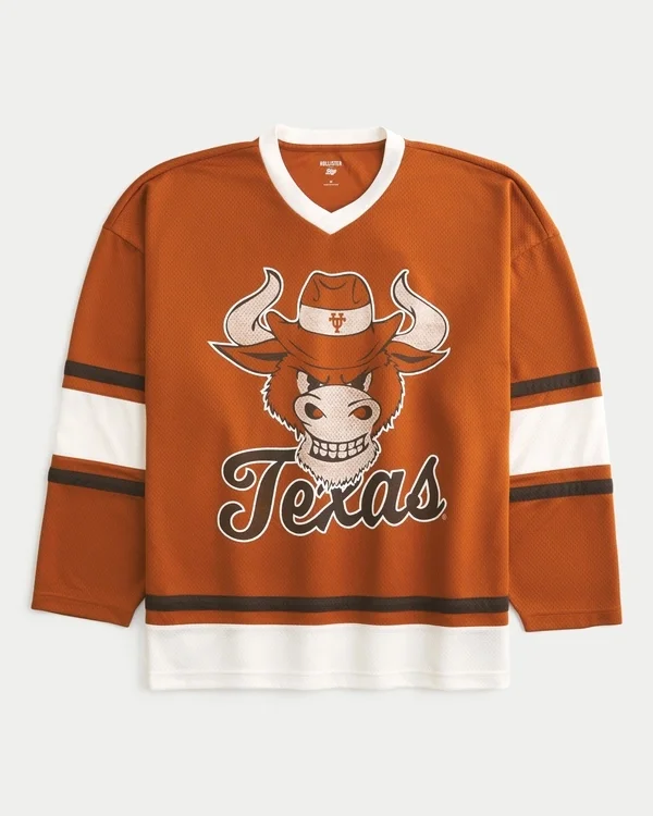 Hockey-Trikot mit Grafik der University of Texas at Austin Longhorns Hockey-Trikot mit Grafik der University of Texas at Austin Longhorns