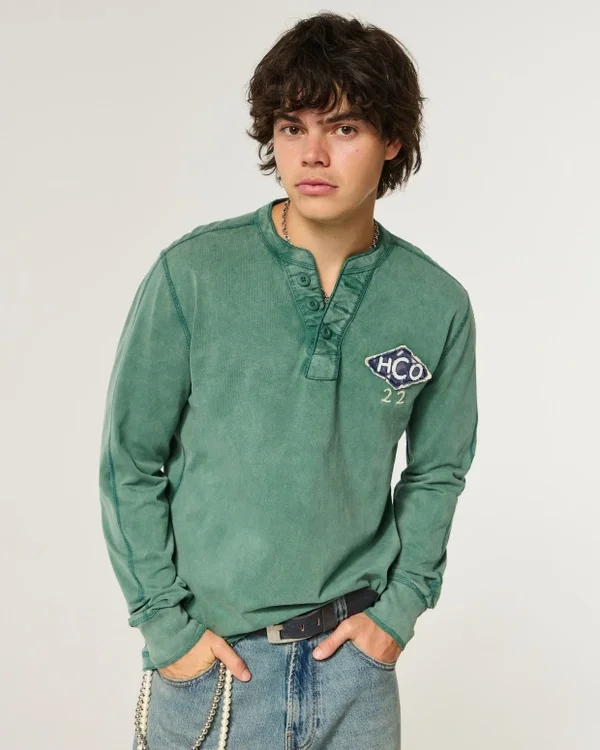 Holiday Vault Release Logo Graphic Henley Holiday Vault Release Logo Graphic Henley