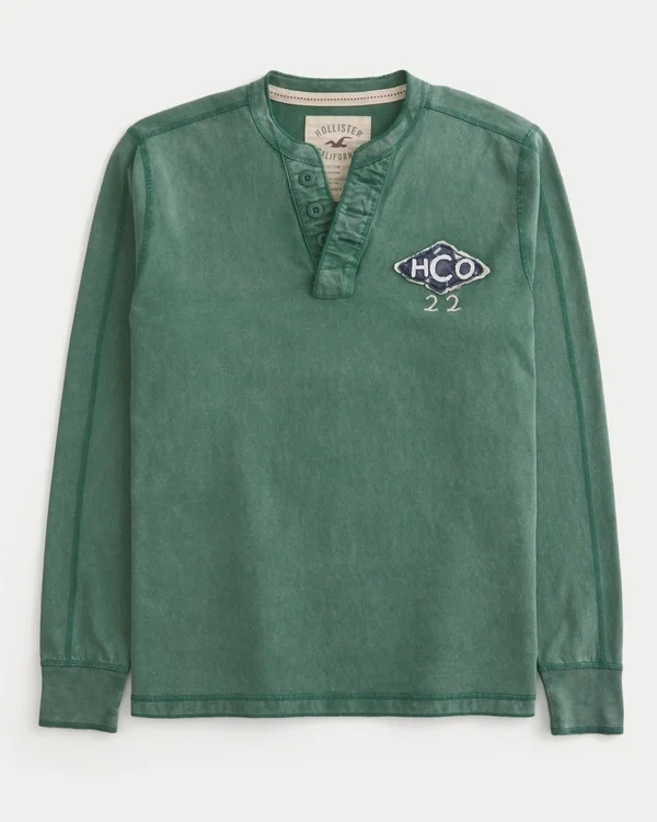 Holiday Vault Release Logo Graphic Henley Holiday Vault Release Logo Graphic Henley