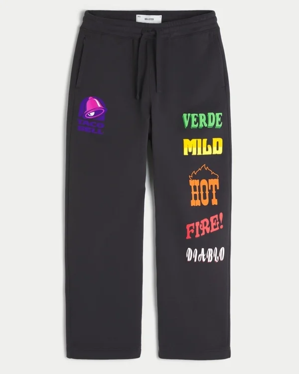 Hollister x Taco Bell Baggy Sweatpants mit Grafikprint Hollister x Taco Bell Baggy Sweatpants mit Grafikprint