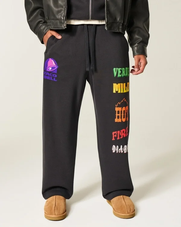 Hollister x Taco Bell Baggy Sweatpants mit Grafikprint Hollister x Taco Bell Baggy Sweatpants mit Grafikprint