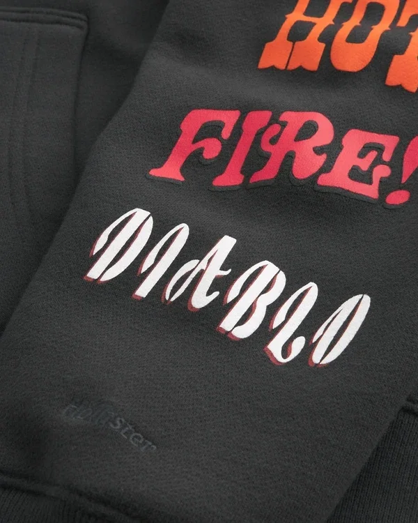 Hollister x Taco Bell Boxy Graphic Zip-Up Hoodie Hollister x Taco Bell Boxy Graphic Zip-Up Hoodie