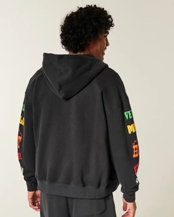 Hollister x Taco Bell Boxy Graphic Zip-Up Hoodie Hollister x Taco Bell Boxy Graphic Zip-Up Hoodie