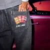 Hollister x Taco Bell Washed Black Embroidered Graphic Baggy Jeans Hollister x Taco Bell Washed Black Embroidered Graphic Baggy Jeans