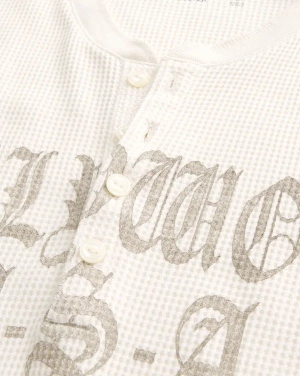 Hollywood Graphic Thermal Henley Hollywood Graphic Thermal Henley