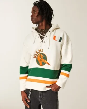 Hoodie mit Grafik-Hockey-Trikot der University of Miami Hurricanes