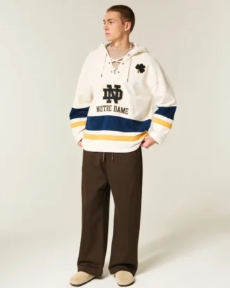 Hoodie mit Grafik-Hockey-Trikot der University of Notre Dame Fighting Irish