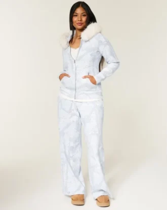 Kapuzenjacke mit Reißverschluss und Kunstfellbesatz Kapuzenjacke mit Reißverschluss und Kunstfellbesatz