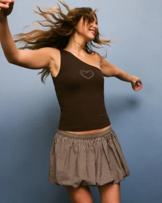 Karierter Bubble-Minirock