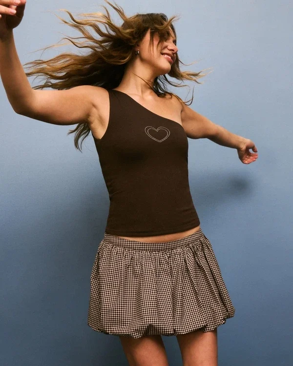 Karierter Bubble-Minirock Karierter Bubble-Minirock