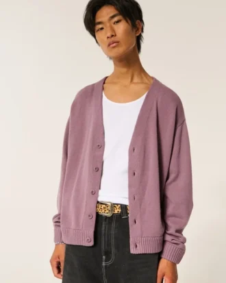 Kastenförmige Strickjacke