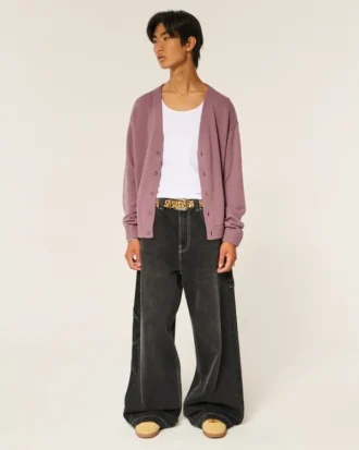 Kastenförmige Strickjacke