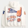Kastenförmiger Hoodie mit Fighting Illini-Grafik der University of Illinois