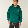 Kastenförmiger Hoodie mit Grafik der Michigan State University Spartans