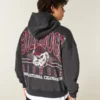 Kastenförmiger Hoodie mit Grafik der University of Georgia Bulldogs