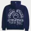 Kastenförmiger Zip-Up-Hoodie mit Penn State University Nittany Lions-Grafik Kastenförmiger Zip-Up-Hoodie mit Penn State University Nittany Lions-Grafik