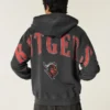Kastenförmiger Zip-Up-Hoodie mit Rutgers University-Grafik Kastenförmiger Zip-Up-Hoodie mit Rutgers University-Grafik