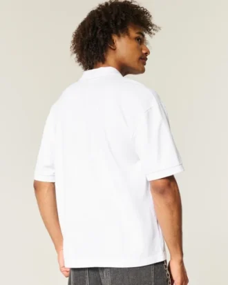 Kastenförmiges Crop-Polo