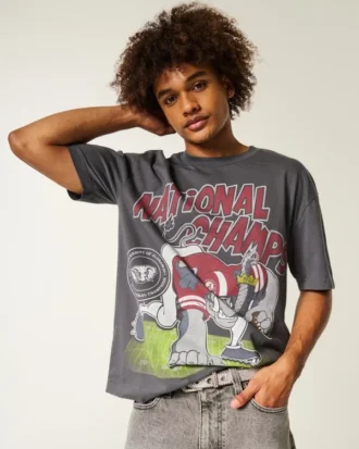 Kastenförmiges T-Shirt mit Crimson Tide-Grafik der University of Alabama