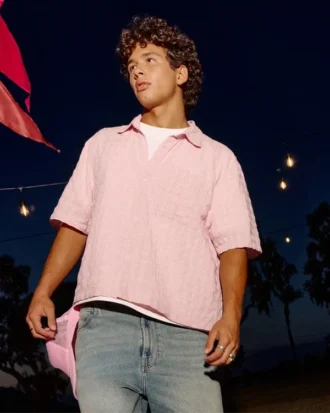 Kastig geschnittenes Kurzarm-Hemd mit Taschen