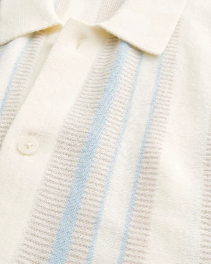 Kastig geschnittenes Kurzarm-Pulloverhemd