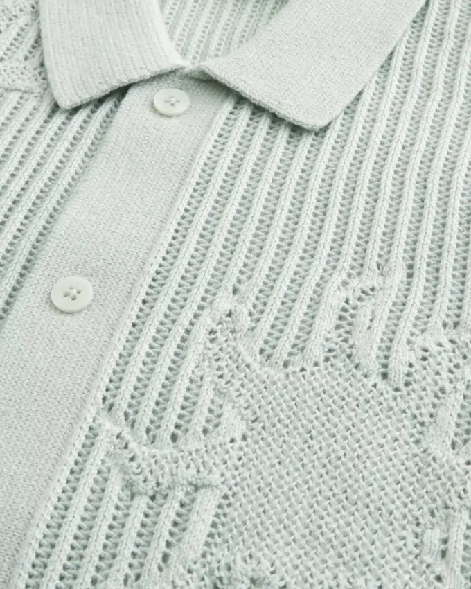 Kastig geschnittenes Kurzarm-Pulloverhemd Kastig geschnittenes Kurzarm-Pulloverhemd