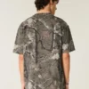 Kastig geschnittenes, schweres Camouflage-T-Shirt