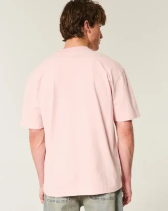 Kastig geschnittenes, schweres Hawaii-T-Shirt mit Grafik