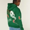 Kastiger Hoodie mit Grafikprint der University of Miami Hurricanes