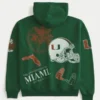 Kastiger Hoodie mit Grafikprint der University of Miami Hurricanes