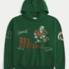 Kastiger Hoodie mit Grafikprint der University of Miami Hurricanes