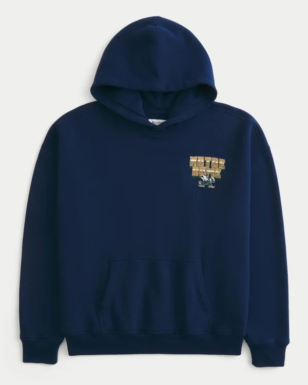 Kastiger Hoodie mit Grafikprint „Fighting Irish“ der University of Notre Dame Kastiger Hoodie mit Grafikprint „Fighting Irish“ der University of Notre Dame