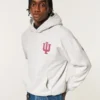 Kastiger Hoodie mit Indiana University Hoosiers-Grafik Kastiger Hoodie mit Indiana University Hoosiers-Grafik