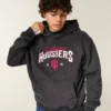 Kastiger Hoodie mit Indiana University Hoosiers-Grafik