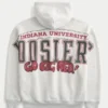 Kastiger Hoodie mit Indiana University Hoosiers-Grafik Kastiger Hoodie mit Indiana University Hoosiers-Grafik