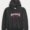 Kastiger Hoodie mit Indiana University Hoosiers-Grafik