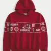 Kastiger Hoodie mit Indiana University Hoosiers-Grafik