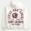 Kastiger Hoodie mit Reißverschluss und Grafik der Texas A&M University