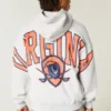 Kastiger Hoodie mit Reißverschluss und Grafik der University of Virginia