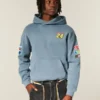 Kastiger Hoodie mit Reißverschluss und NASCAR Jeff Gordon-Grafik