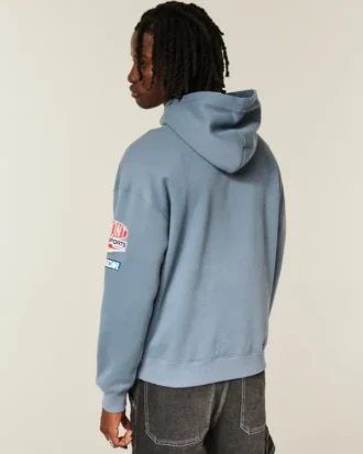 Kastiger Hoodie mit Reißverschluss und NASCAR Jeff Gordon-Grafik