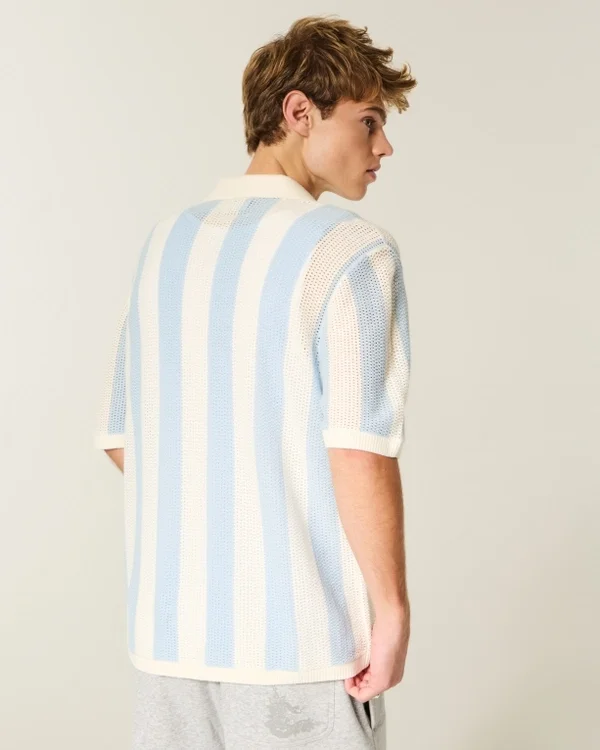 Kastiger Kurzarm-Pullover-Polo Kastiger Kurzarm-Pullover-Polo