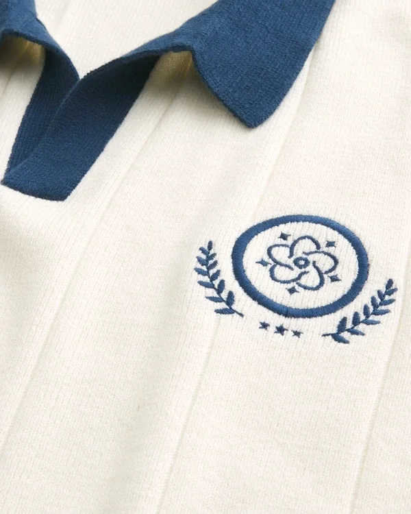 Kastiger Kurzarm-Pullover-Polo Kastiger Kurzarm-Pullover-Polo