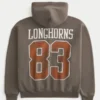 Kastiger Zip-Up-Hoodie mit Longhorns-Grafik der University of Texas at Austin Kastiger Zip-Up-Hoodie mit Longhorns-Grafik der University of Texas at Austin